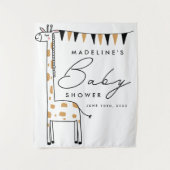 BABYSHOWER | Cute Doodle Giraffe Wandkleed (Voorkant)