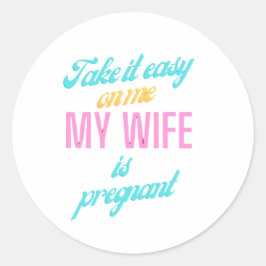 Babyshower Gifts for him Baby Announcement Gift Ronde Sticker