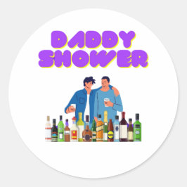 Babyshower Gifts for him Baby Announcement Gift  Ronde Sticker