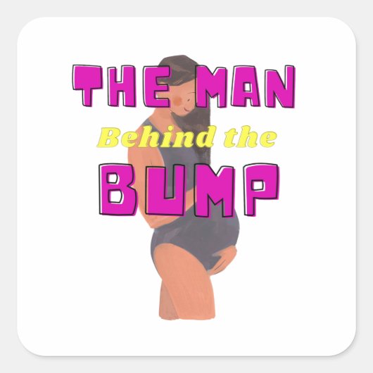 Babyshower Gifts for him Baby Announcement Gift Vierkante Sticker (Voorkant)