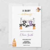 BABYSHOWER HALLOWEEN VIBE PARTY UITNODIGING (Voorkant)