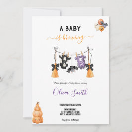 BABYSHOWER HALLOWEEN VIBE PARTY UITNODIGING