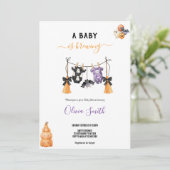 BABYSHOWER HALLOWEEN VIBE PARTY UITNODIGING (Staand voorkant)