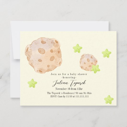 Babyshower Kaart (Voorkant)