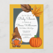 BABYSHOWER | Kabouter Herfst Uitnodiging (Voorkant)