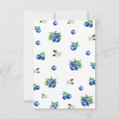 Babyshower met bosbessen thema bedankkaart (Achterkant)