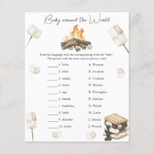 Babyshower met kampvuur - Baby rond de wereld spel