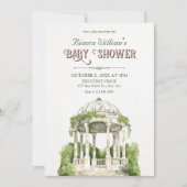 Babyshower met tuin groen kaart (Voorkant)