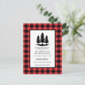 BABYSHOWER | Rustic Forest Buffalo Checks Briefkaart (Staand voorkant)