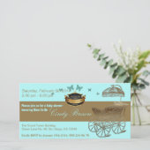 BabyShower / The Golden Carriage - Uitnodiging (Staand voorkant)