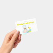 Babyshower Uitnodiging Badge - Schattige Baby en E (Handheld)