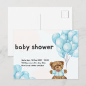 babyshower-uitnodiging briefkaart (Voorkant / Achterkant)