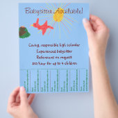 Babysit Flyer - Zonnige Scene (Hand)