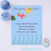 Babysit Flyer - Zonnige Scene (Enkel)