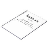 Babysit Notitieboek (Linkerzijde)