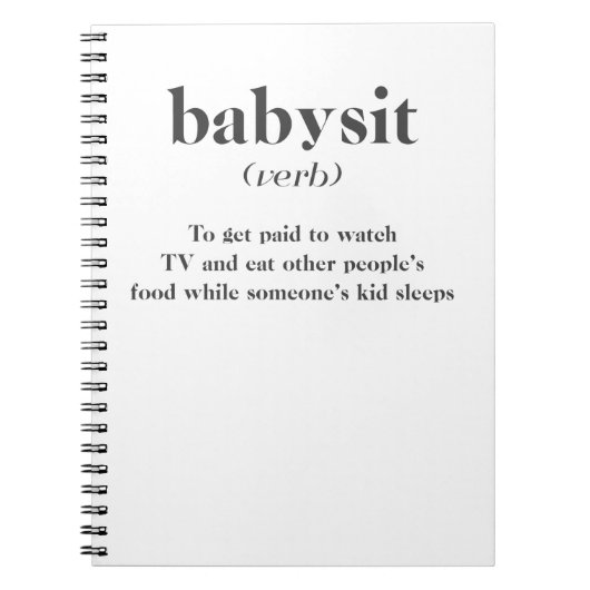 Babysit Notitieboek (Voorkant)