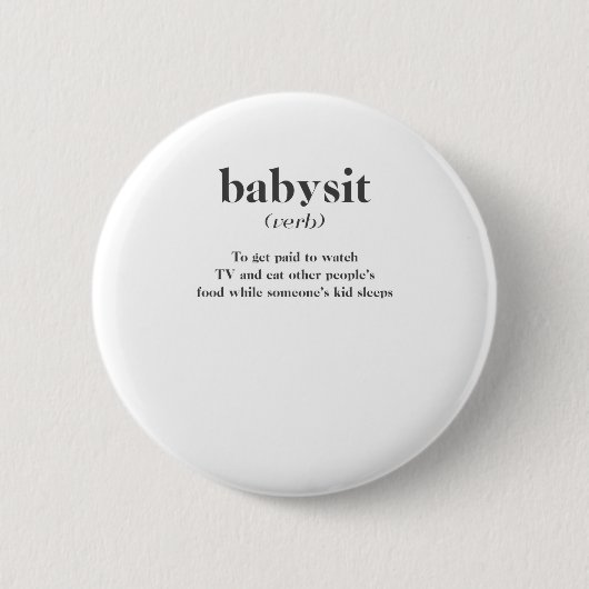 Babysit Ronde Button 5,7 Cm (Voorkant)