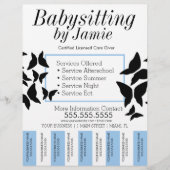 Babysitedag met keukenvlinder uit de staven flyer (Voorkant)