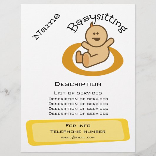 Babysitepromotie Flyer (Voorkant)