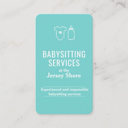 Babysitten bij de Jersey Shore QR Code Visitekaartje (Voorkant)