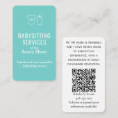 Babysitten bij de Jersey Shore QR Code Visitekaartje (Voorkant / Achterkant)