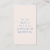 Babysitten & kinderopvang Drawn Heart Kaart Visitekaartje (Achterkant)