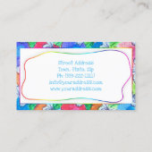 Babysitten & Kinderopvang Kleurrijke Vlinder Kaart Visitekaartje (Achterkant)