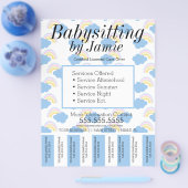 Babysitten Kinderopvang Zakelijke Afscheur Strips Flyer (Enkel)