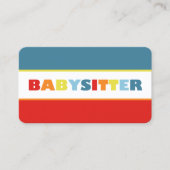 Babysitten QR Visitekaartje (Voorkant)