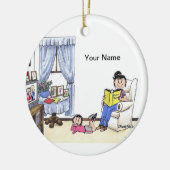 Babysitter, 1 meisje keramisch ornament (Links)