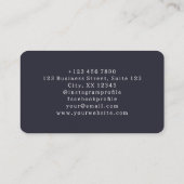 Babysitter aardbeienpatroon marine Visitekaartje (Achterkant)