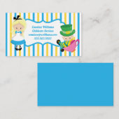 Babysitter Alice in Wonderland Kinderopvang Visitekaartje (Voorkant / Achterkant)