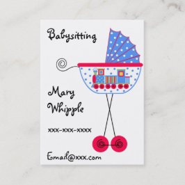 Babysitter Babybuggy Design Visitekaartje