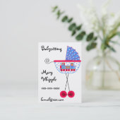 Babysitter Babybuggy Design Visitekaartje (Staand voorkant)