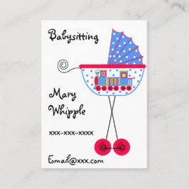 Babysitter Babybuggy Design Visitekaartje