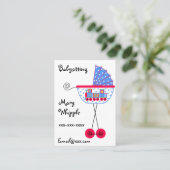 Babysitter Babybuggy Design Visitekaartje (Staand voorkant)