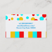 babysitter, babysitter, kleuterschool .... visitekaartje (Achterkant)