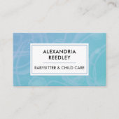 Babysitter Babysitting Kinderen Kinderopvang Schat Visitekaartje (Voorkant)