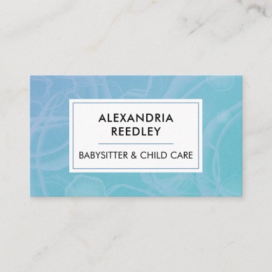 Babysitter Babysitting Kinderen Kinderopvang Schat Visitekaartje (Voorkant)