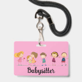 Babysitter Badge (Voorzijde met lanyard)