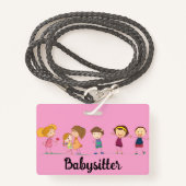 Babysitter Badge (Voorkant met draagriem)