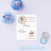 Babysitter bewerkbare zakelijke flyer met foto (Enkel)