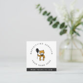 Babysitter Brown Teddy Bear Speelgoed Daycare Kind Vierkante Visitekaartje (Staand voorkant)