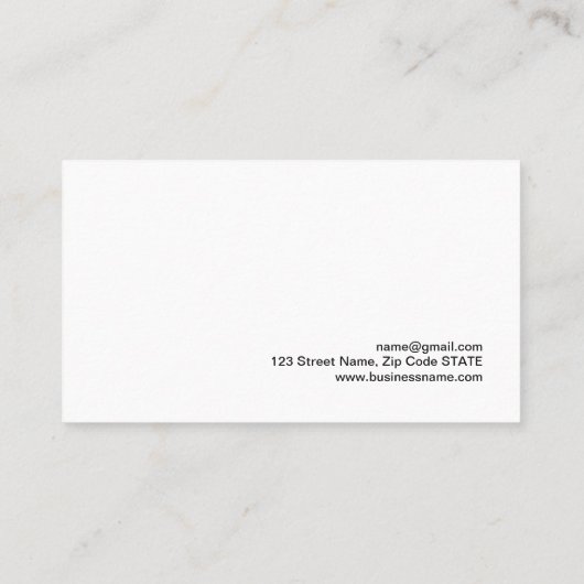 Babysitter Burst of Colors Visitekaartje (Achterkant)