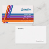 Babysitter Colorful Crisscross Signs Visitekaartje (Voorkant / Achterkant)