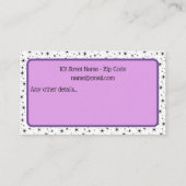 Babysitter Contact Visitekaartje (Achterkant)