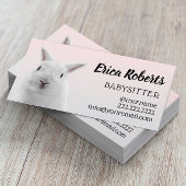 Babysitter Cute Bunny Rabbit Babysitter Visitekaartje