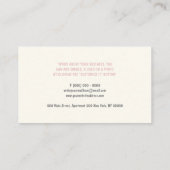 Babysitter Daycare Nursery child leraar logo Visitekaartje (Achterkant)