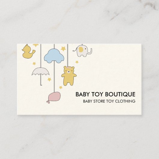 Babysitter Daycare Nursery Speelgoed Boutique Visitekaartje (Voorkant)