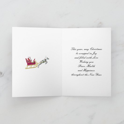 Babysitter, een gouden effect Kerstkaart Feestdagen Kaart (Binnen)